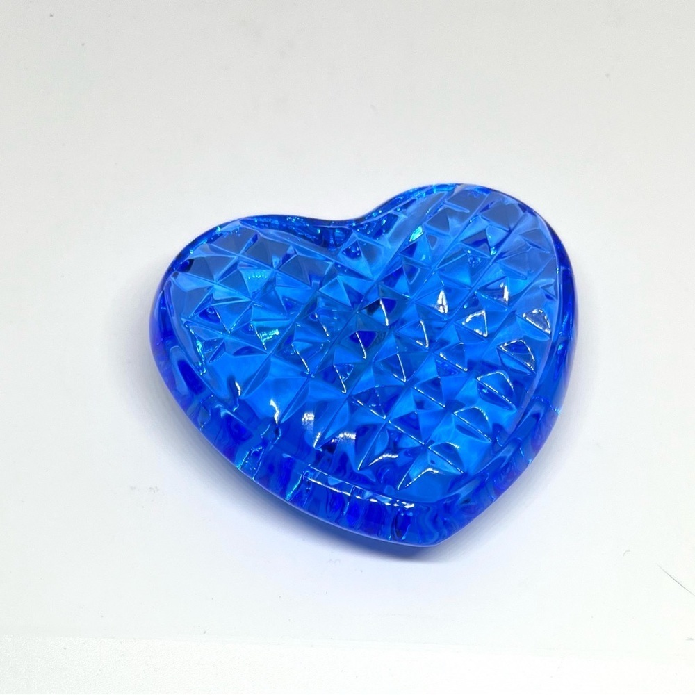Waterford Crystal Blue Heart Hand Cooler - Picture 4 of 5